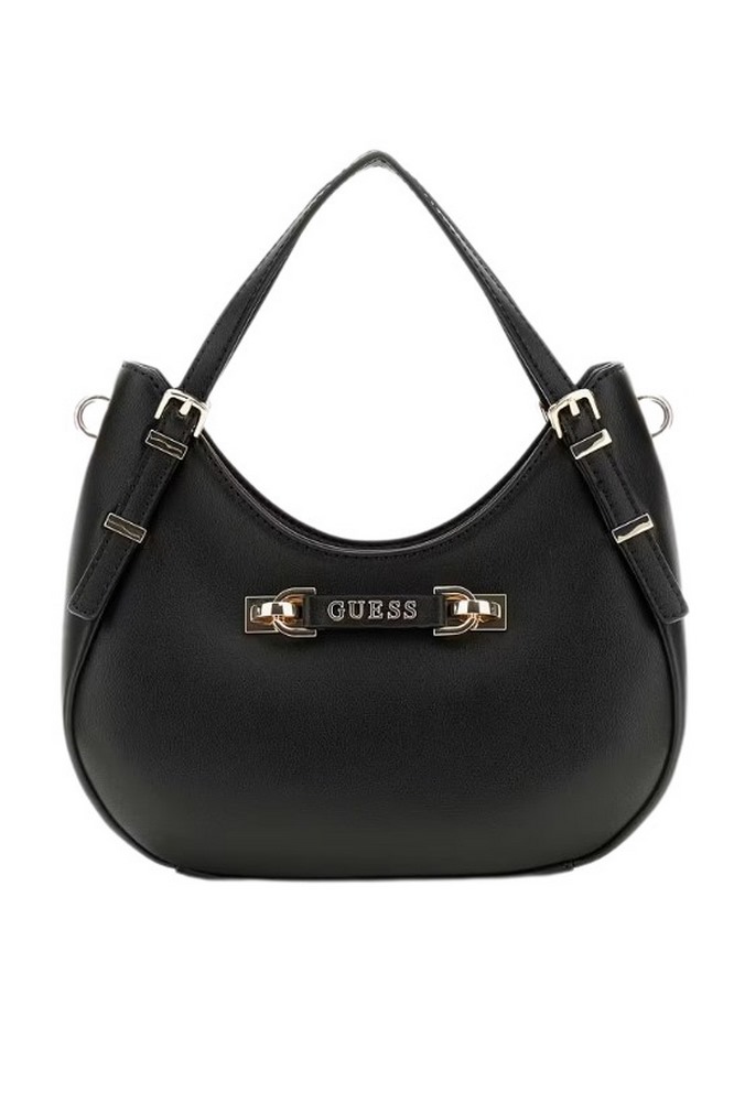 GUESS LEFIA SMALL SATCHEL ΤΣΑΝΤΑ ΓΥΝΑΙΚΕΙΑ BLACK