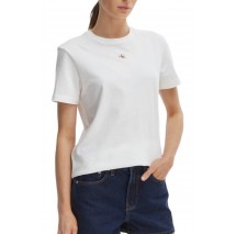 CALVIN KLEIN JEANS WOVEN LABEL CLASSIC FIT T-SHIRT ΜΠΛΟΥΖΑ ΓΥΝΑΙΚΕΙΑ BRIGHT WHITE