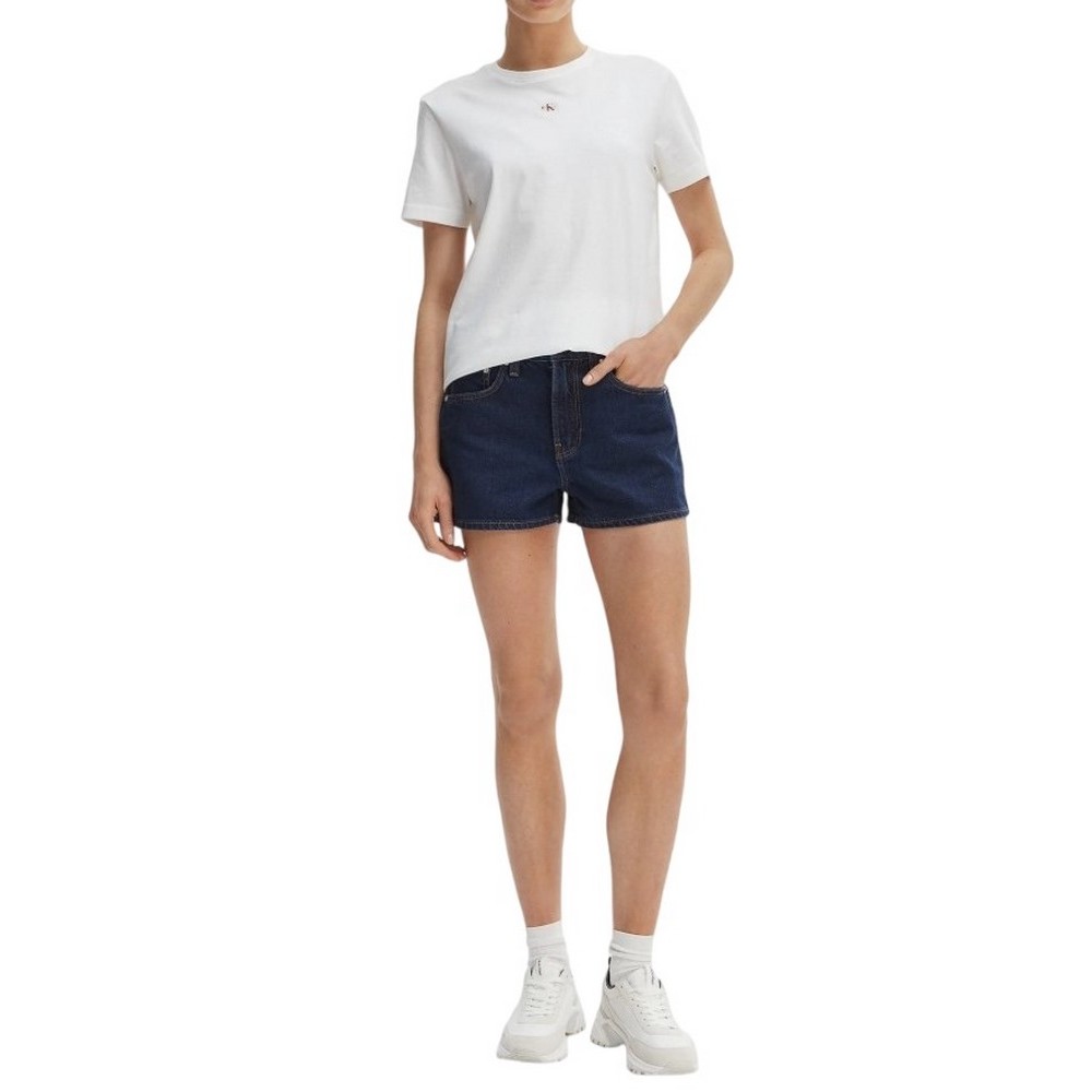 CALVIN KLEIN JEANS WOVEN LABEL CLASSIC FIT T-SHIRT ΜΠΛΟΥΖΑ ΓΥΝΑΙΚΕΙΑ BRIGHT WHITE