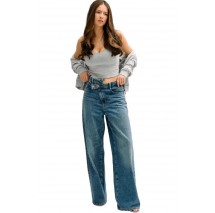 GUESS GINA WIDE LEG PANT ΠΑΝΤΕΛΟΝΙ ΤΖΙΝ ΓΥΝΑΙΚΕΙΟ BLUΕ DENIM