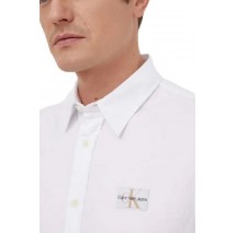 CALVIN KLEIN JEANS OXFORD BADGE SHIRT ΠΟΥΚΑΜΙΣΟ ΑΝΔΡΙΚΟ BRIGHT WHITE