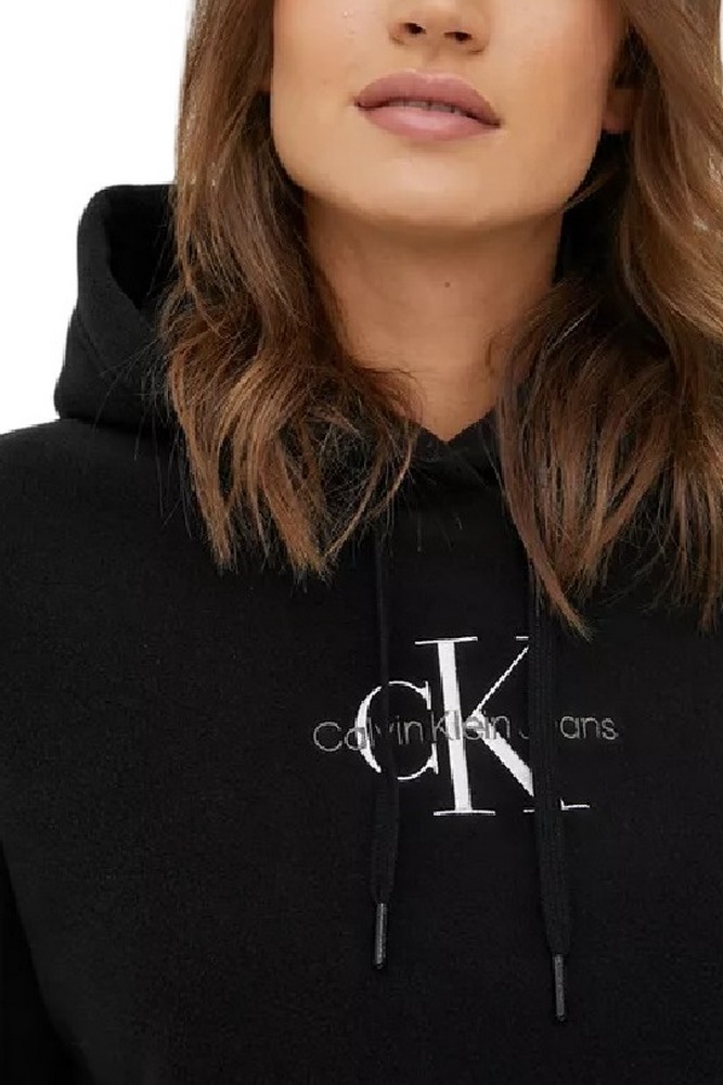 CALVIN KLEIN JEANS POLAR FLEECE HOODIE ΜΠΛΟΥΖΑ ΦΟΥΤΕΡ ΓΥΝΑΙΚΕΙΑ BLACK