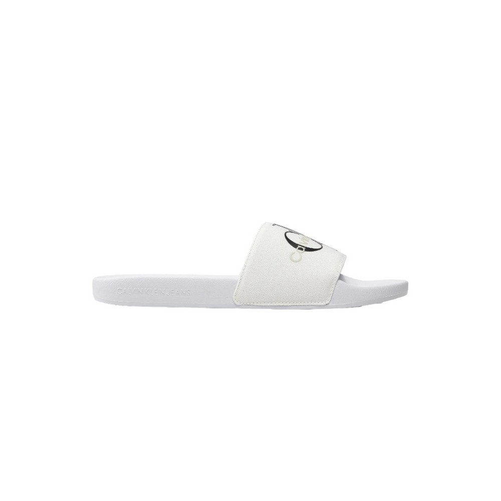 CALVIN KLEIN JEANS SLIDE MONOGRAM ΠΑΝΤΟΦΛΑ ΑΝΔΡΙΚΗ WHITE