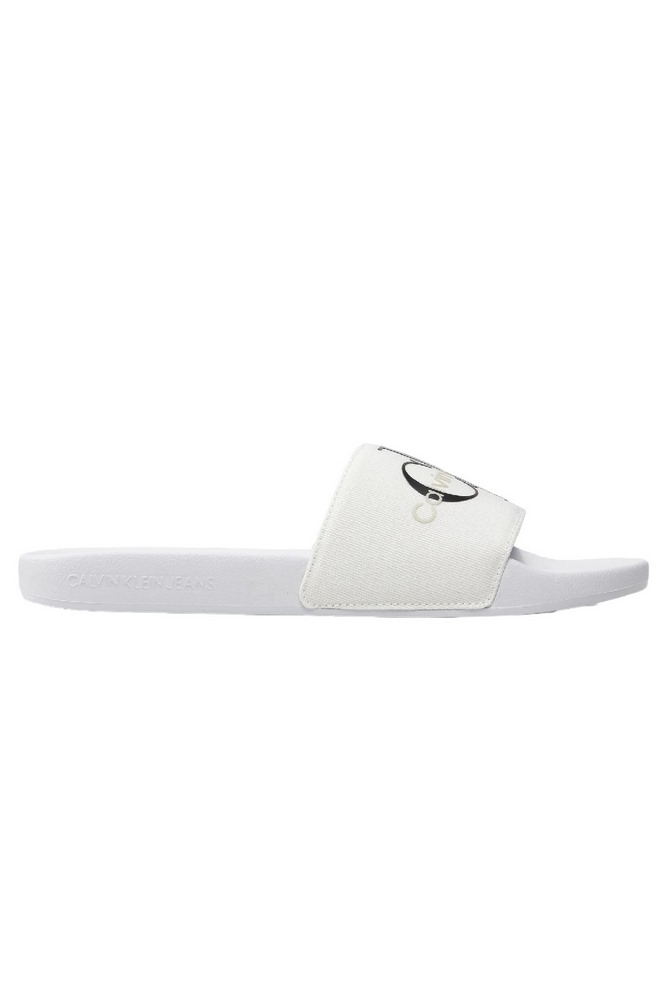 CALVIN KLEIN JEANS SLIDE MONOGRAM CO ΠΑΝΤΟΦΛΑ ΑΝΔΡΙΚΗ WHITE