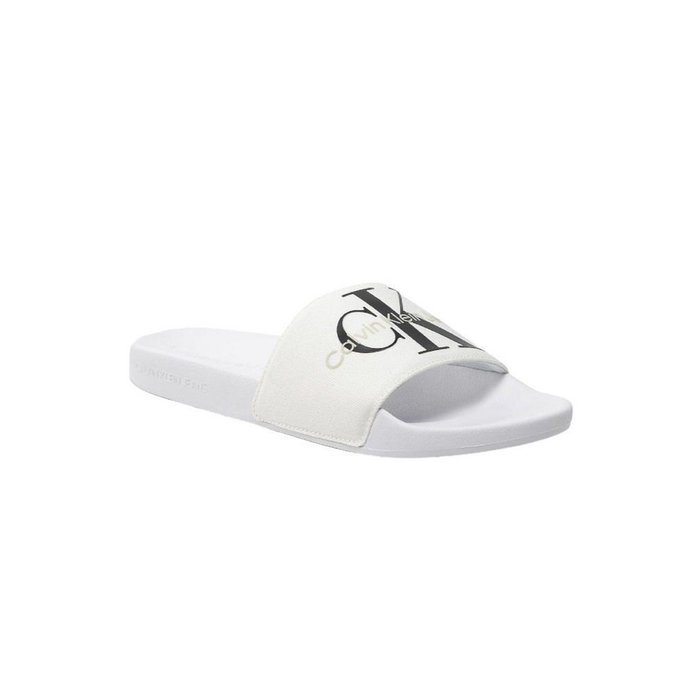 CALVIN KLEIN JEANS SLIDE MONOGRAM ΠΑΝΤΟΦΛΑ ΑΝΔΡΙΚΗ WHITE