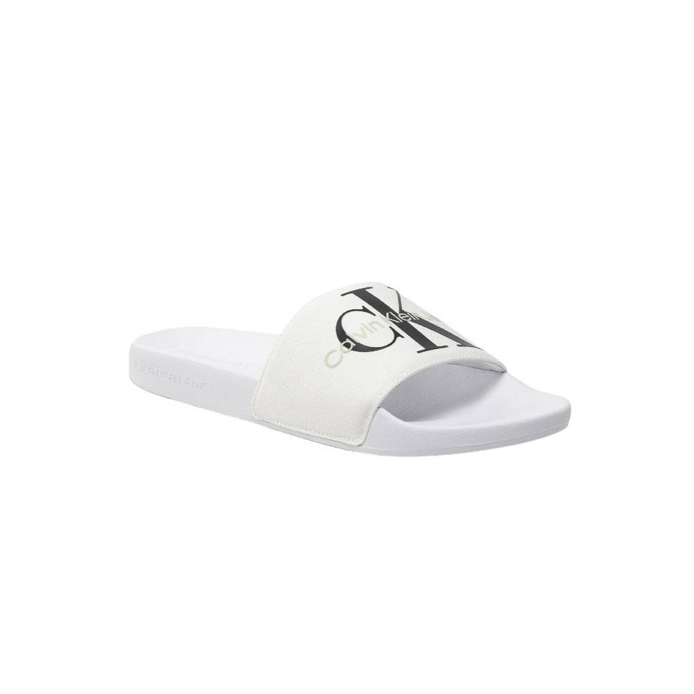 CALVIN KLEIN JEANS SLIDE MONOGRAM CO ΠΑΝΤΟΦΛΑ ΑΝΔΡΙΚΗ WHITE