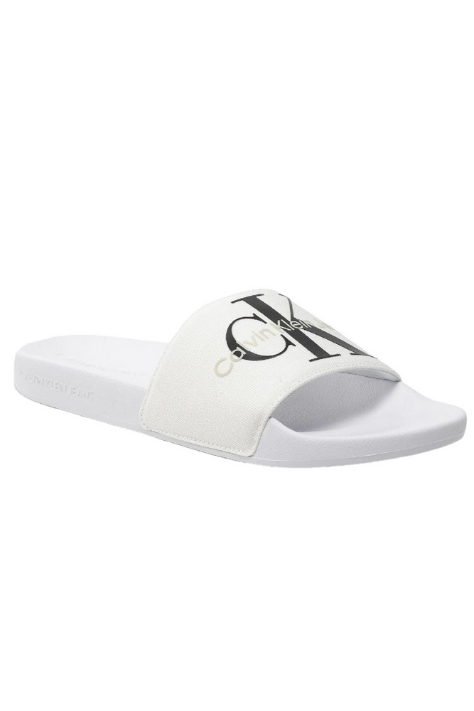 CALVIN KLEIN JEANS SLIDE MONOGRAM CO ΠΑΝΤΟΦΛΑ ΑΝΔΡΙΚΗ WHITE