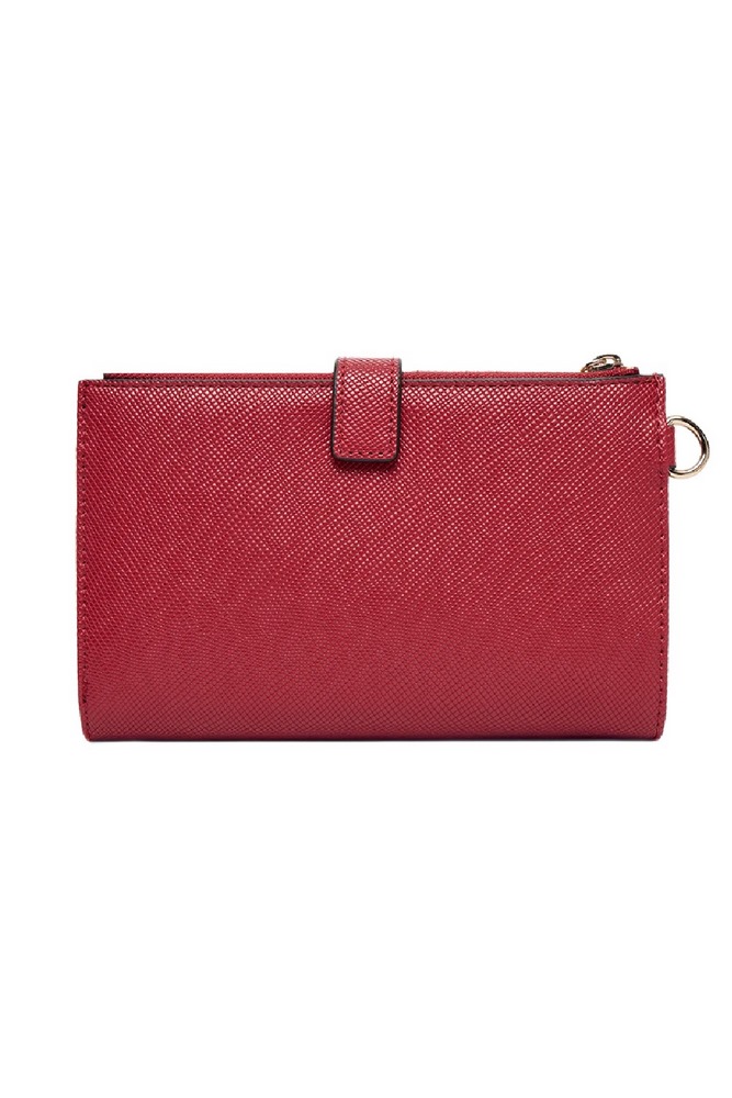 GUESS LAUREL II SLG DBL ZIP ORGNZR ΠΟΡΤΟΦΟΛΙ ΓΥΝΑΙΚΕΙΟ RED