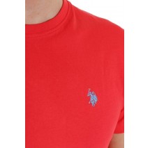 U.S POLO ASSN 49351 T-SHIRT ΜΠΛΟΥΖΑ ΑΝΔΡΙΚH CORAL