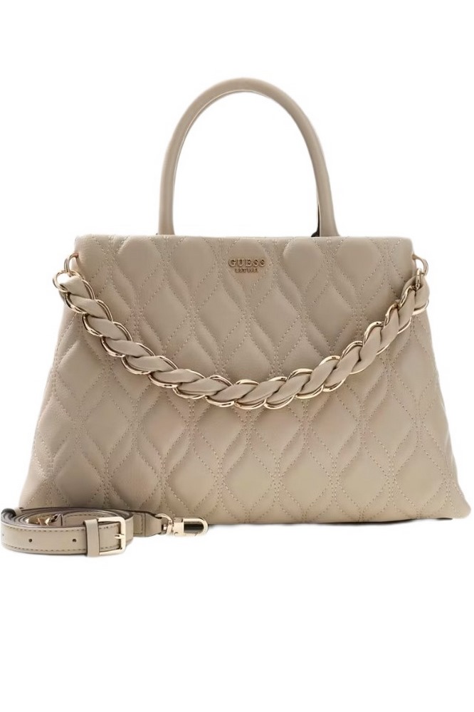 GUESS MAXINE GIRLFRIEND SATCHEL ΤΣΑΝΤΑ ΓΥΝΑΙΚΕΙΑ TAUPE