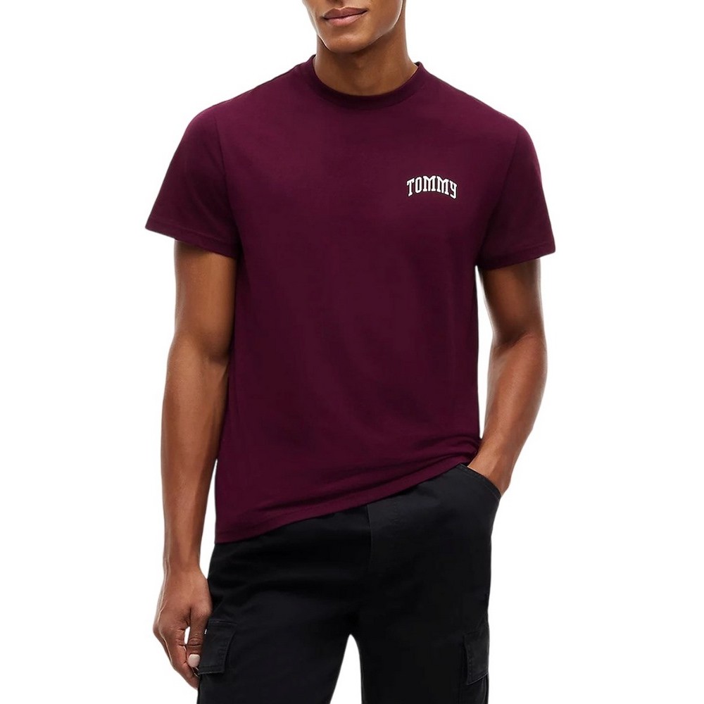TOMMY JEANS SLIM TOMMY T-SHIRT ΜΠΛΟΥΖΑ ΑΝΔΡΙΚΗ BERRY