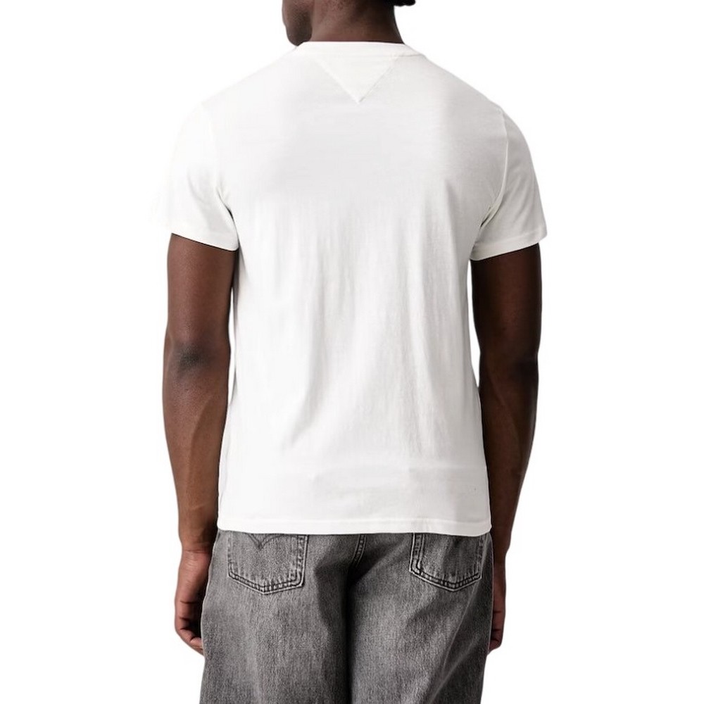 TOMMY JEANS SLIM TOMMY T-SHIRT ΜΠΛΟΥΖΑ ΑΝΔΡΙΚΗ OFF WHITE
