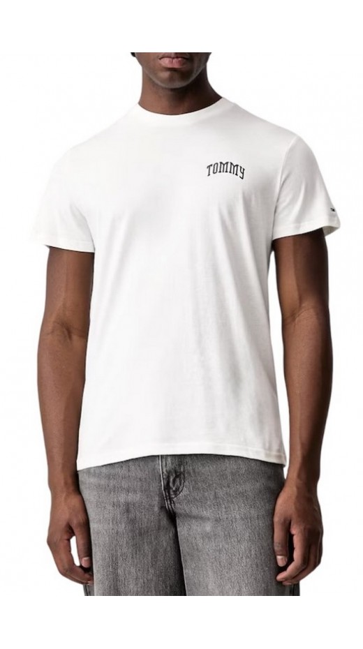 TOMMY JEANS SLIM TOMMY T-SHIRT ΜΠΛΟΥΖΑ ΑΝΔΡΙΚΗ OFF WHITE
