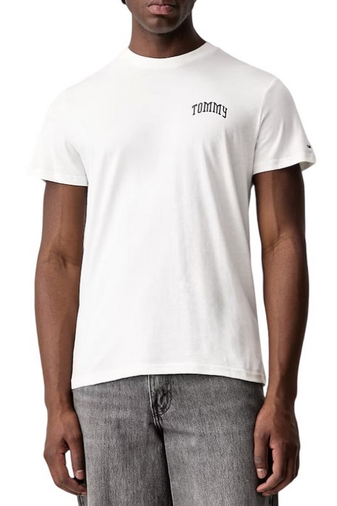 TOMMY JEANS SLIM TOMMY T-SHIRT ΜΠΛΟΥΖΑ ΑΝΔΡΙΚΗ OFF WHITE