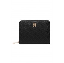 TOMMY HILFIGER ICON MED ZA W/FLAP MONO ΠΟΡΤΟΦΟΛΙ ΓΥΝΑΙΚΕΙΟ BLACK