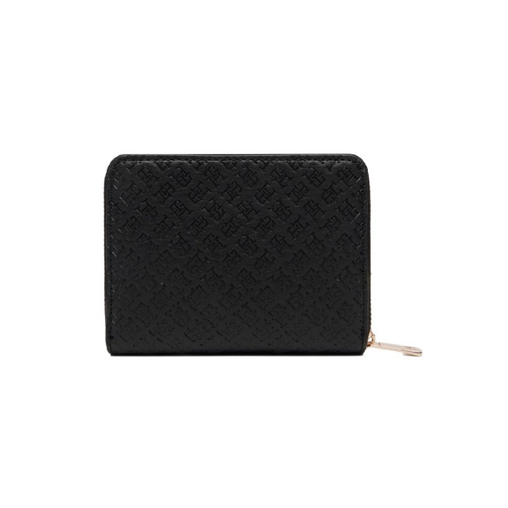 TOMMY HILFIGER ICON MED ZA W/FLAP MONO ΠΟΡΤΟΦΟΛΙ ΓΥΝΑΙΚΕΙΟ BLACK