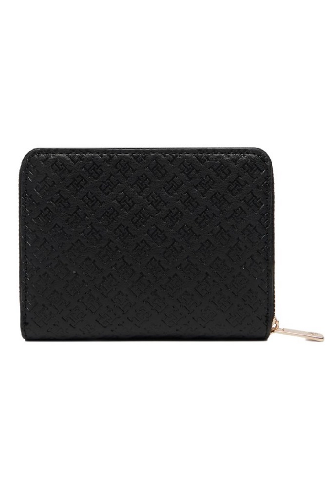 TOMMY HILFIGER ICON MED ZA W/FLAP MONO ΠΟΡΤΟΦΟΛΙ ΓΥΝΑΙΚΕΙΟ BLACK