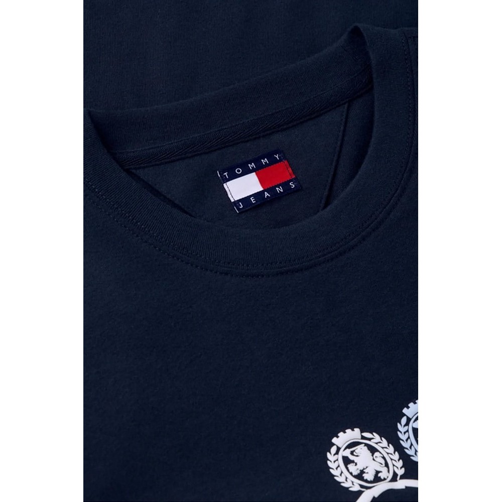 TOMMY JEANS RLX CREST REPEAT T-SHIRT ΜΠΛΟΥΖΑ ΑΝΔΡΙΚΗ NAVY