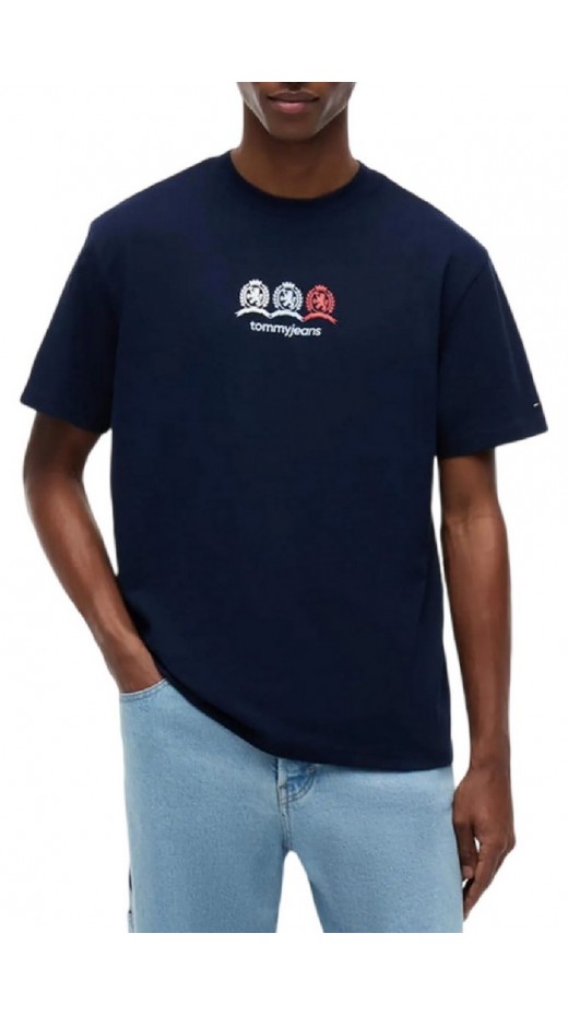 TOMMY JEANS RLX CREST REPEAT T-SHIRT ΜΠΛΟΥΖΑ ΑΝΔΡΙΚΗ NAVY