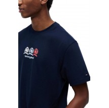 TOMMY JEANS RLX CREST REPEAT T-SHIRT ΜΠΛΟΥΖΑ ΑΝΔΡΙΚΗ NAVY