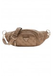 GUESS LATONA BELT BAG ΤΣΑΝΤΑ ΓΥΝΑΙΚΕΙΑ LATTE