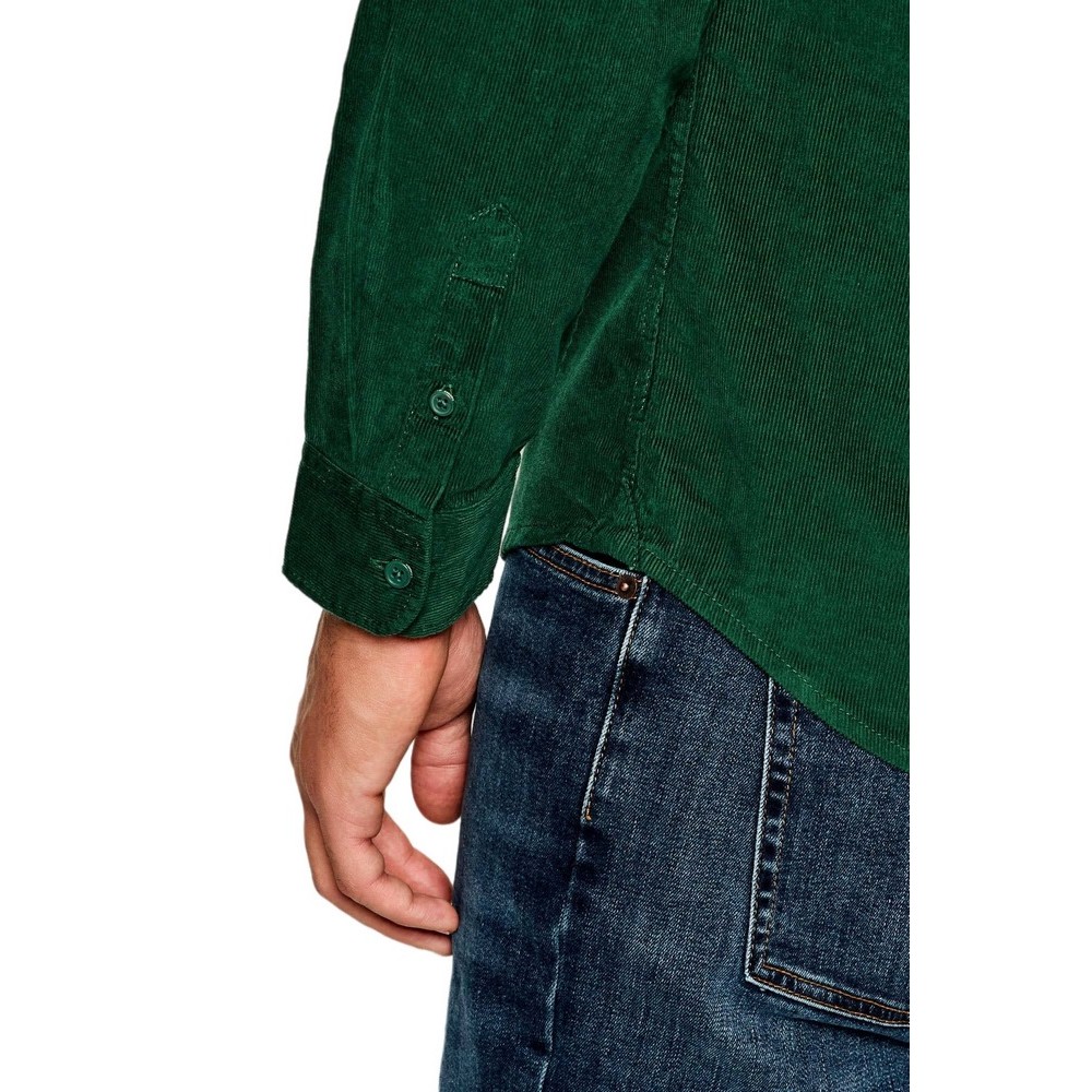 TOMMY JEANS REG BABY CORDUROY SHIRT EXT ΠΟΥΚΑΜΙΣΟ ΑΝΔΡΙΚΟ DARK GREEN
