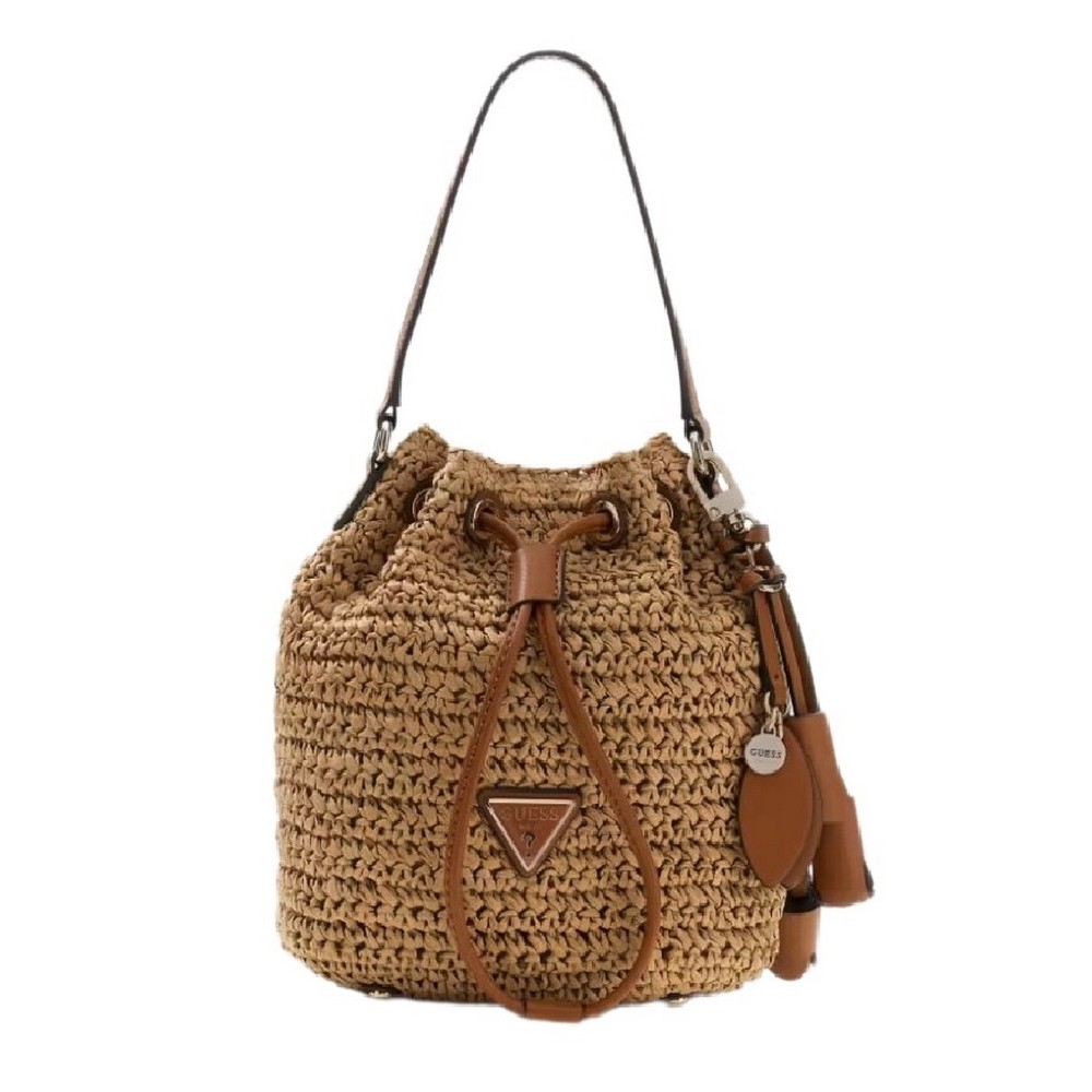 GUESS OFELIA TOP HANDLE BUCKET ΤΣΑΝΤΑ ΓΥΝΑΙΚΕΙΑ COGNAC
