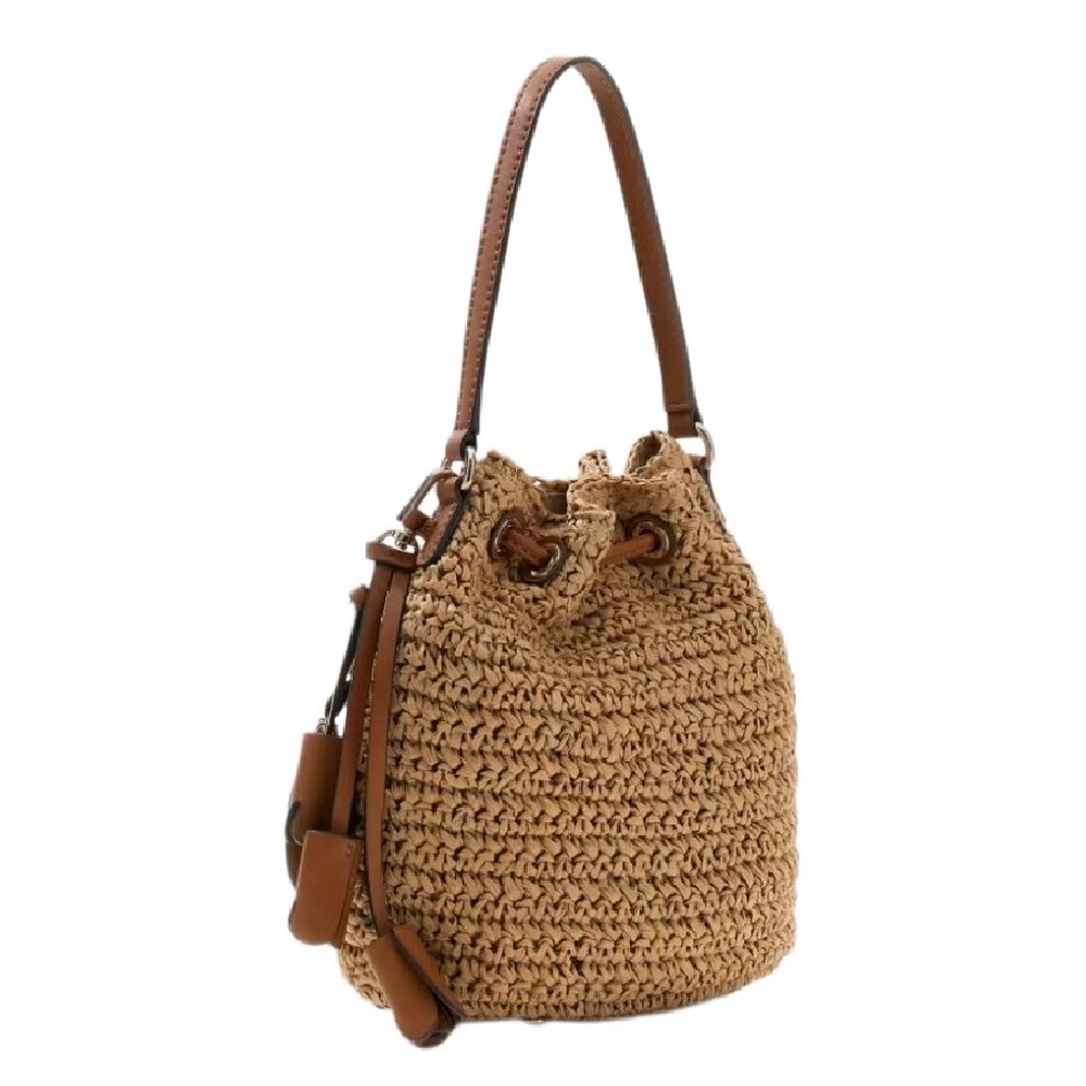 GUESS OFELIA TOP HANDLE BUCKET ΤΣΑΝΤΑ ΓΥΝΑΙΚΕΙΑ COGNAC