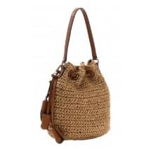 GUESS OFELIA TOP HANDLE BUCKET ΤΣΑΝΤΑ ΓΥΝΑΙΚΕΙΑ COGNAC