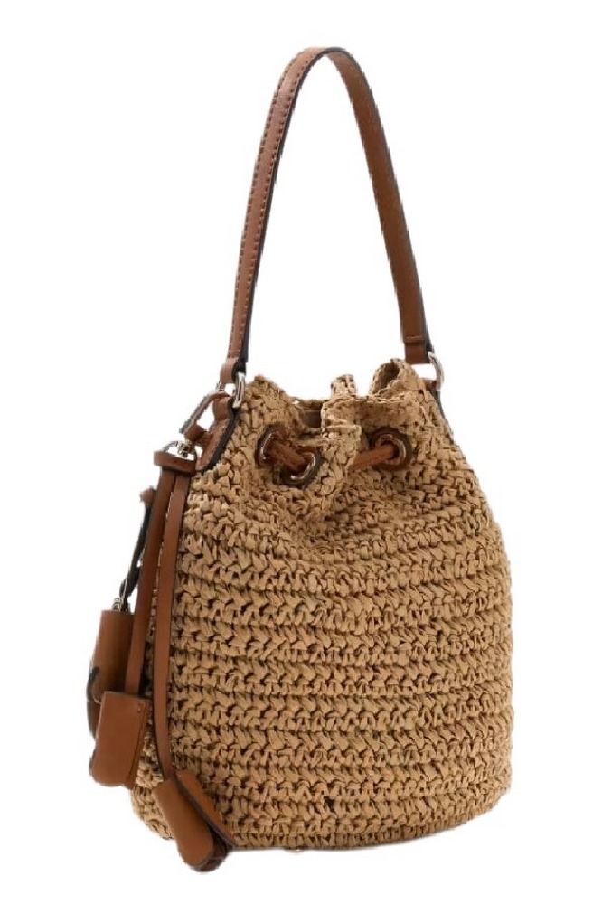 GUESS OFELIA TOP HANDLE BUCKET ΤΣΑΝΤΑ ΓΥΝΑΙΚΕΙΑ COGNAC