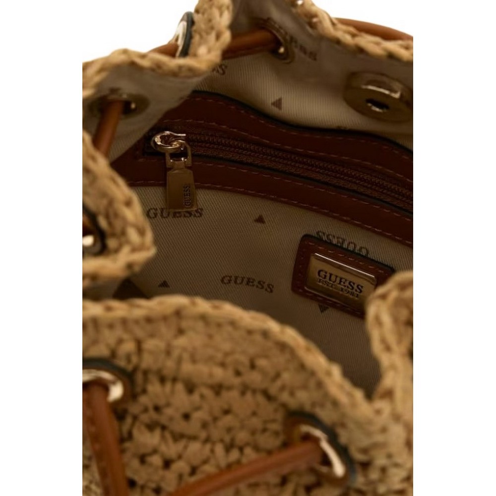 GUESS OFELIA TOP HANDLE BUCKET ΤΣΑΝΤΑ ΓΥΝΑΙΚΕΙΑ COGNAC