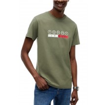 TOMMY JEANS SLIM DNA PLAY T-SHIRT ΜΠΛΟΥΖΑ ΑΝΔΡΙΚΗ OLIVE