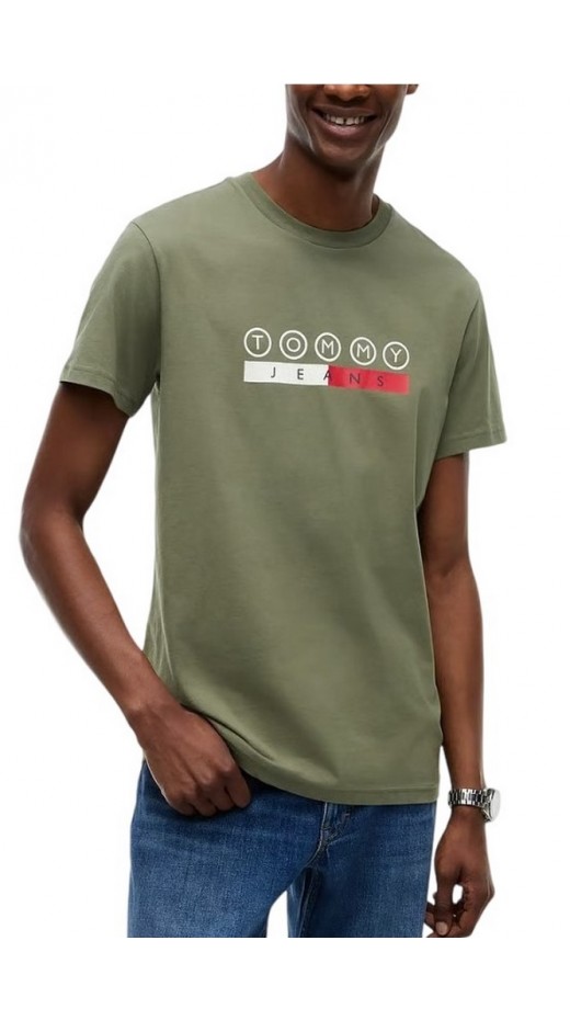 TOMMY JEANS SLIM DNA PLAY T-SHIRT ΜΠΛΟΥΖΑ ΑΝΔΡΙΚΗ OLIVE