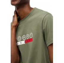 TOMMY JEANS SLIM DNA PLAY T-SHIRT ΜΠΛΟΥΖΑ ΑΝΔΡΙΚΗ OLIVE