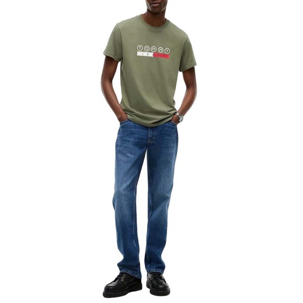 TOMMY JEANS SLIM DNA PLAY T-SHIRT ΜΠΛΟΥΖΑ ΑΝΔΡΙΚΗ OLIVE