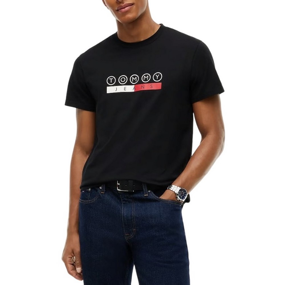 TOMMY JEANS SLIM DNA PLAY T-SHIRT ΜΠΛΟΥΖΑ ΑΝΔΡΙΚΗ BLACK