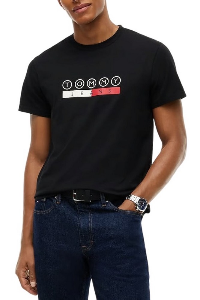 TOMMY JEANS SLIM DNA PLAY T-SHIRT ΜΠΛΟΥΖΑ ΑΝΔΡΙΚΗ BLACK