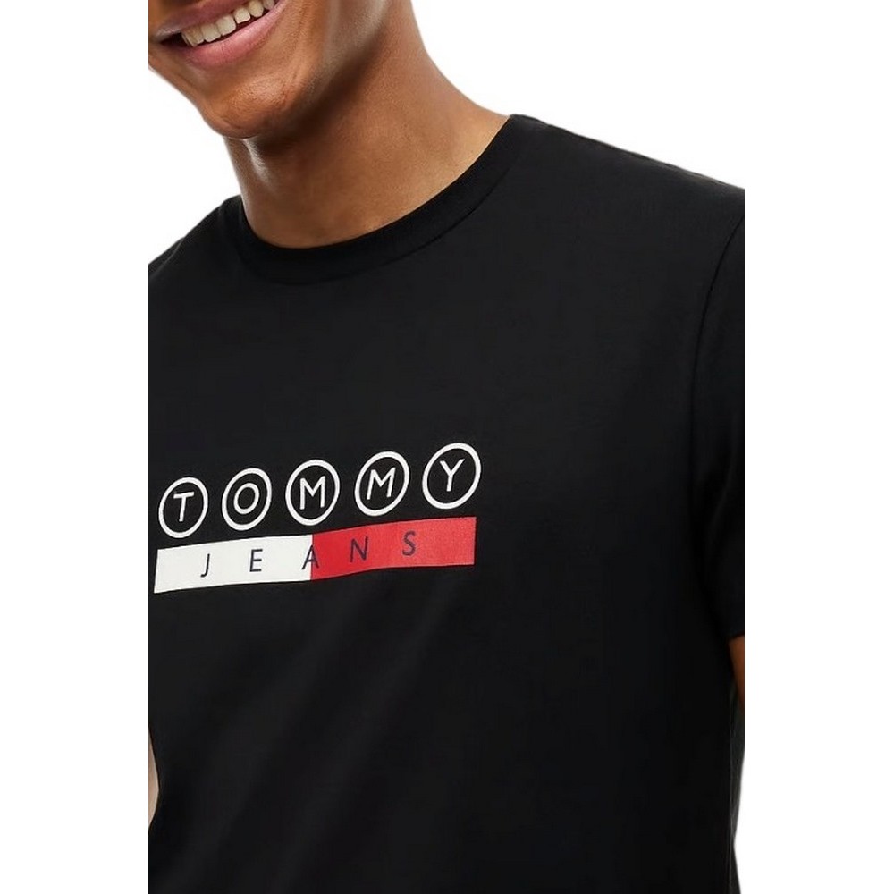 TOMMY JEANS SLIM DNA PLAY T-SHIRT ΜΠΛΟΥΖΑ ΑΝΔΡΙΚΗ BLACK