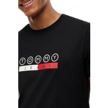 TOMMY JEANS SLIM DNA PLAY T-SHIRT ΜΠΛΟΥΖΑ ΑΝΔΡΙΚΗ BLACK