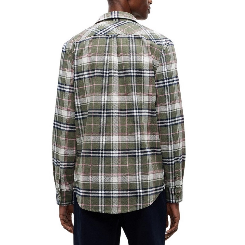 TOMMY JEANS REG FLANNEL CHECK SHIRT EXT ΠΟΥΚΑΜΙΣΟ ΑΝΔΡΙΚΟ OLIVE