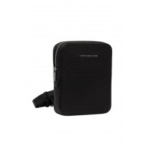 TOMMY HILFIGER BUSINESS SAFFIANO MINI REPORTER ΤΣΑΝΤΑ ΑΝΔΡΙΚΗ BLACK