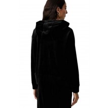 DKNY VARSITY VELOUR RHINESTONE LOGO FULL ZIP SWEATRHIRT ΖΑΚΕΤΑ ΓΥΝΑΙΚΕΙΑ BLACK