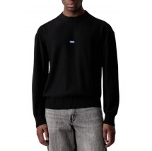 HUGO BOSS SAN CASEY SWEATER ΜΠΛΟΥΖΑ ΠΛΕΚΤΗ ΑΝΔΡΙΚΗ BLACK