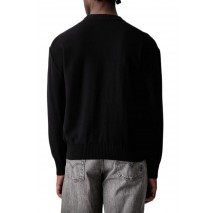 HUGO BOSS SAN CASEY SWEATER ΜΠΛΟΥΖΑ ΠΛΕΚΤΗ ΑΝΔΡΙΚΗ BLACK
