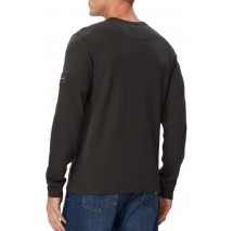 CALVIN KLEIN JEANS WAFFLE BADGE CREWNK TEE ΜΠΛΟΥΖΑ ΜΑΚΡΥΜΑΝΙΚΗ ΑΝΔΡΙΚΗ ANTHRACHITE