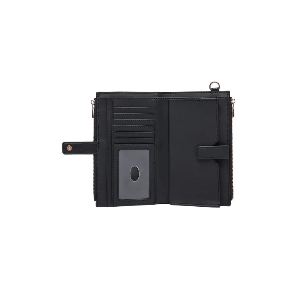 GUESS MAXINE SLG DBL ZIP ORGANIZER ΠΟΡΤΟΦΟΛΙ ΓΥΝΑΙΚΕΙΟ BLACK