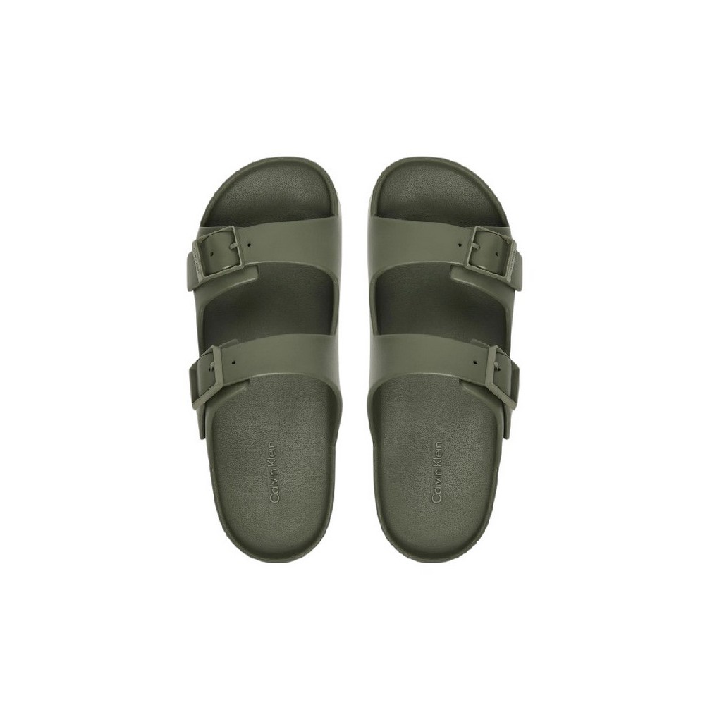 CALVIN KLEIN ERGON EVA DOUBLE BAR SANDAL ΠΑΝΤΟΦΛΑ ΑΝΔΡΙΚΗ MILITARY GREEN