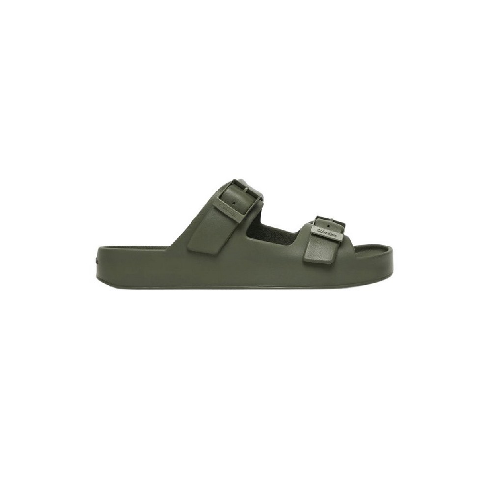 CALVIN KLEIN ERGON EVA DOUBLE BAR SANDAL ΠΑΝΤΟΦΛΑ ΑΝΔΡΙΚΗ MILITARY GREEN