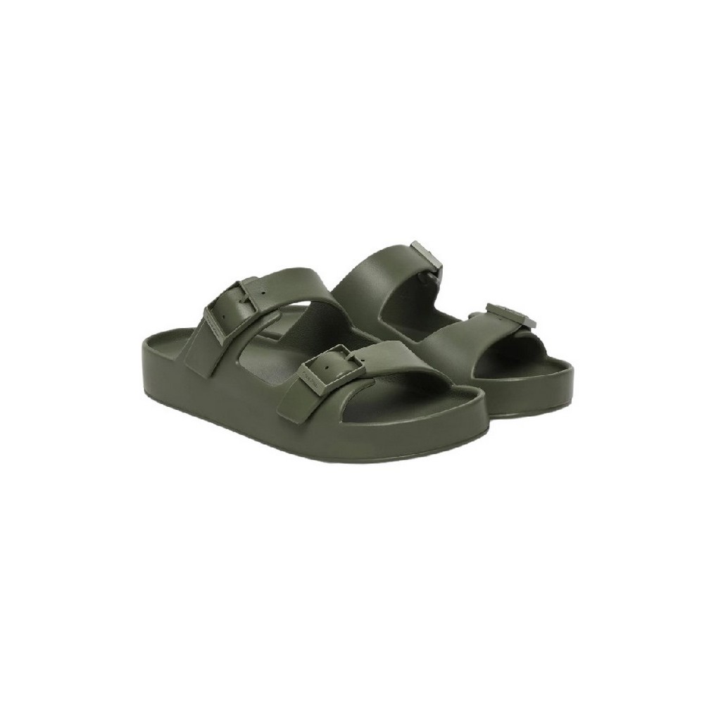 CALVIN KLEIN ERGON EVA DOUBLE BAR SANDAL ΠΑΝΤΟΦΛΑ ΑΝΔΡΙΚΗ MILITARY GREEN