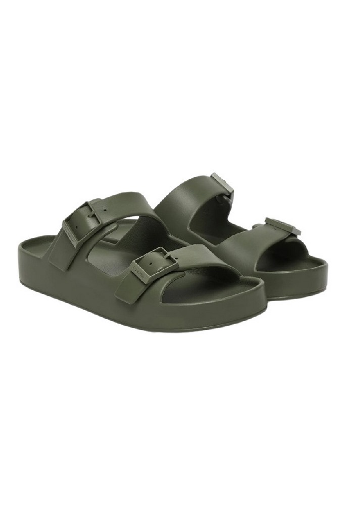 CALVIN KLEIN ERGON EVA DOUBLE BAR SANDAL ΠΑΝΤΟΦΛΑ ΑΝΔΡΙΚΗ MILITARY GREEN
